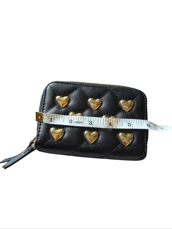 JUICY COUTURE Love Black Double Zip-Around Wallet - Picture 7 of 8